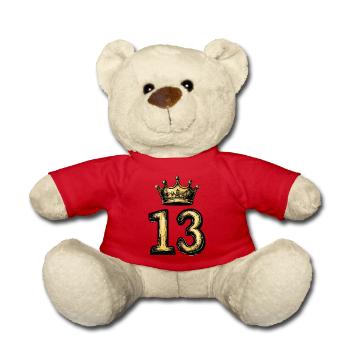13 Zahl Krone - Teddy - Rot - Vorne