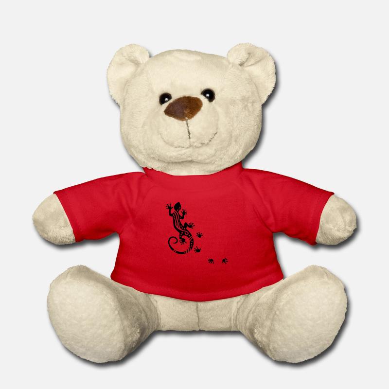 Running Gecko Ethno - Teddy Bear - red