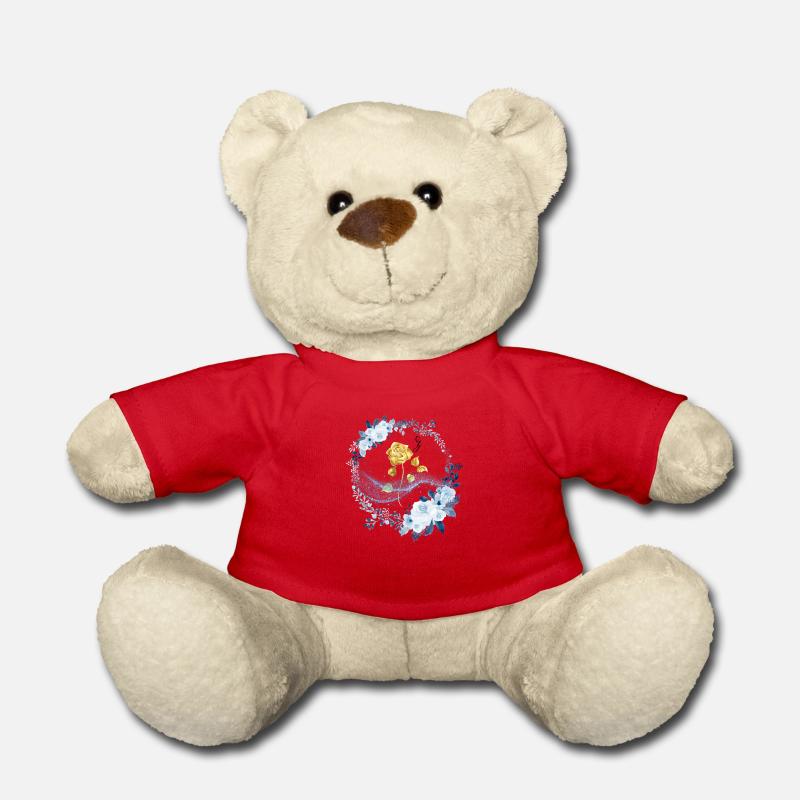Rose - Nounours - rouge