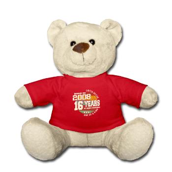 2008 Vintage Retro Classique 16 ans - Nounours - rouge - Devant