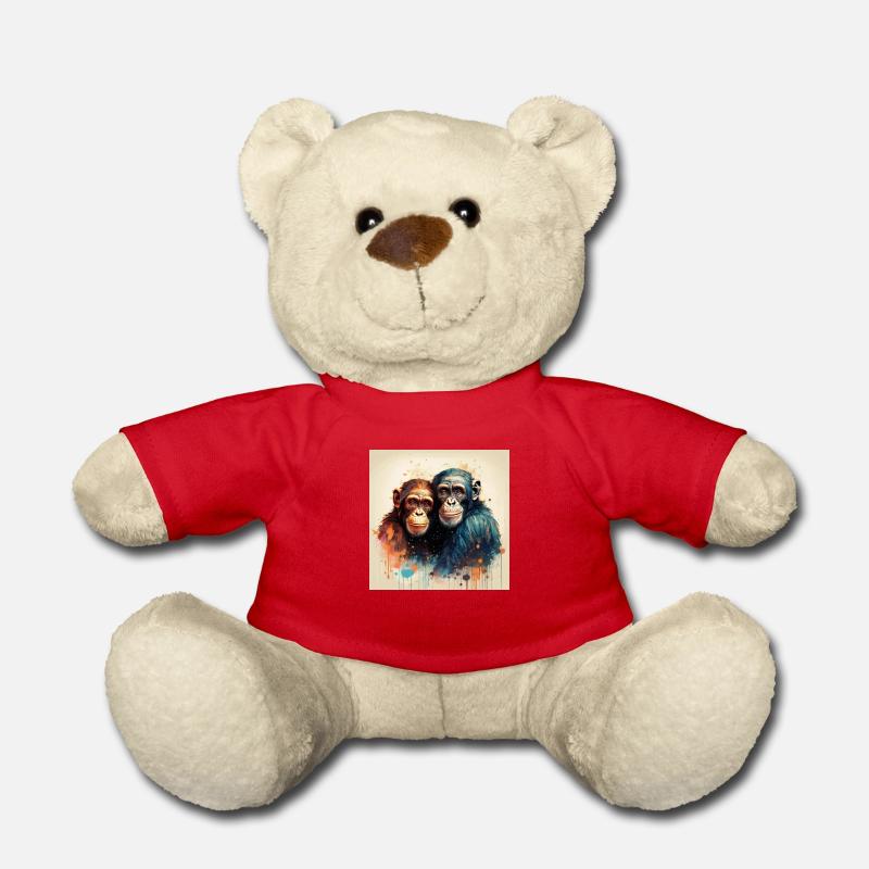 Verliebte Chimpansen - Teddy - Rot