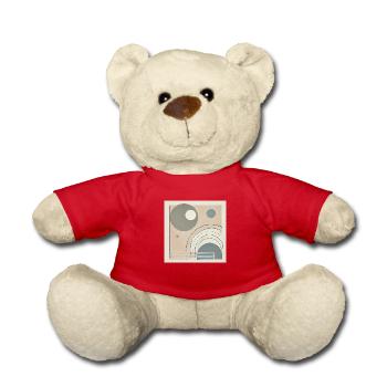 Minimilist art - Teddy Bear - red - Front