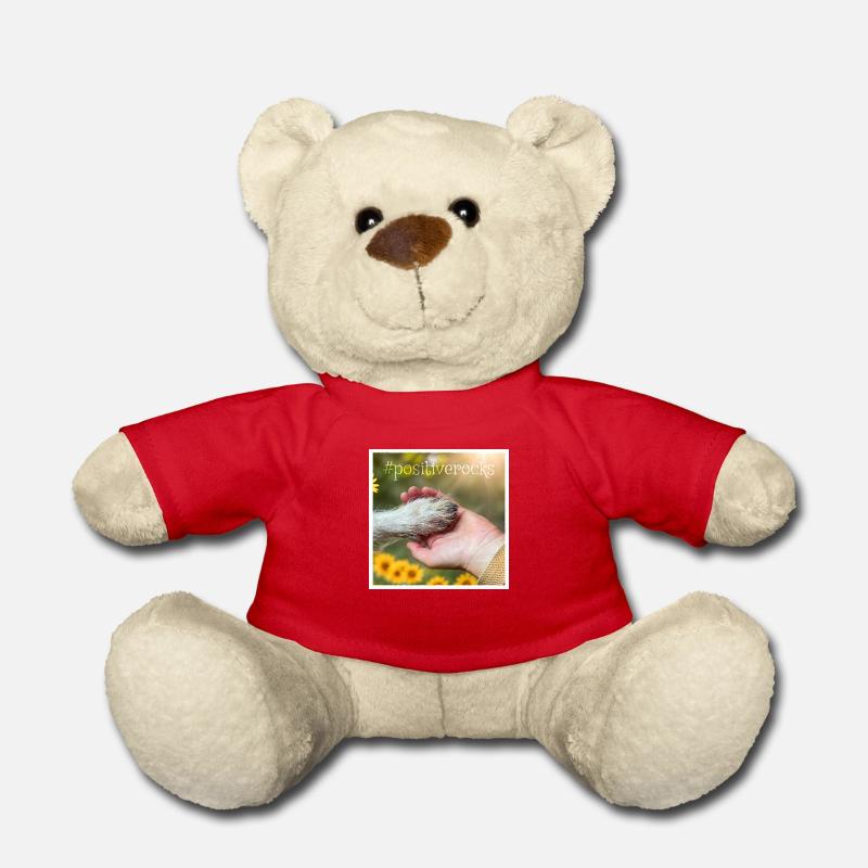 Positiverocks - Statement zum positiven Training - Teddy - Rot