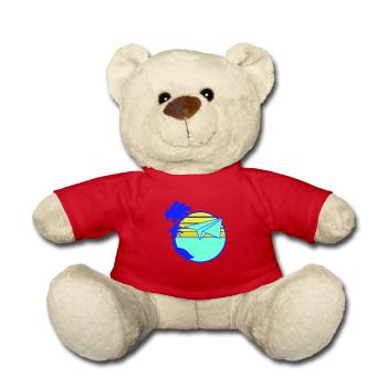 Papierflieger Flieger Flugzeug Fliegen Reisen Cool - Teddy - Rot - Vorne