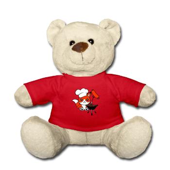 Fox Grills Sausages Grill Master Grilling Cooking - Teddy Bear - red - Front