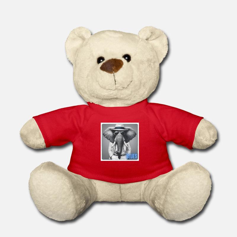 Elefant mit Anzug und Sonnenbrille - Teddy - Rot