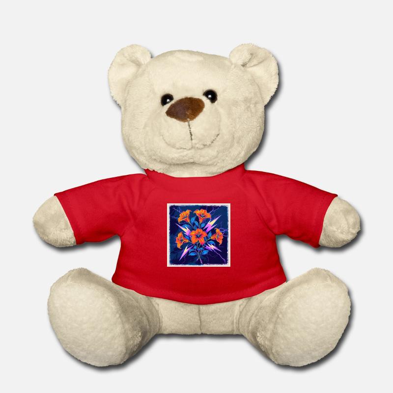 Fleur - Nounours - rouge