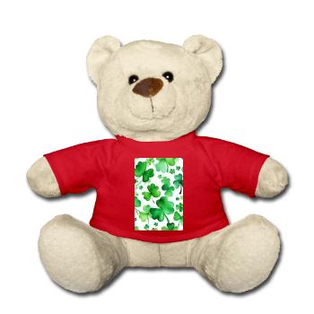 Watercolor St Patrick's Day - Teddy - Rot - Vorne