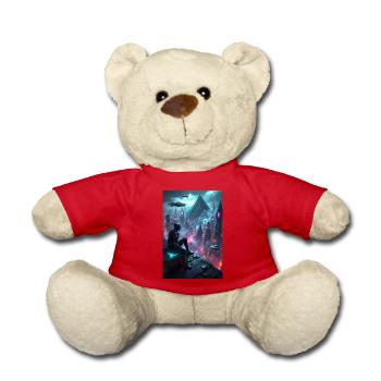 Cyberpunk-Grafiken. - Teddy - Rot - Vorne