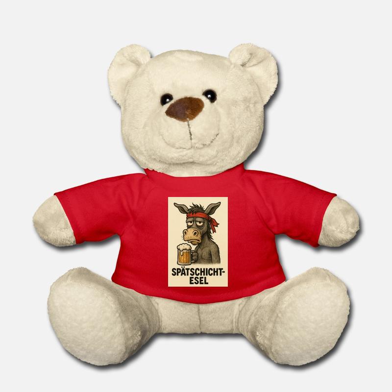 Âne de fin de journée - Nounours - rouge