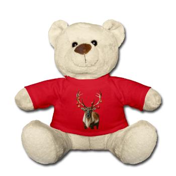 Rentier Weihnachts Reh Hirsch - Teddy - Rot - Vorne