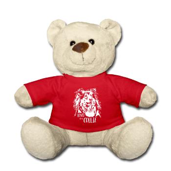 Loved by a Collie Dogs Longhair Collie Wilsigns - Teddy Bear - red - Front