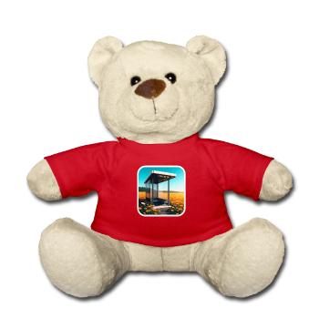 Bus stop in a field. - Teddy - Rot - Vorne