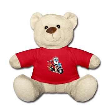 Santa Claus Santa Claus Motorcycle Rider - Teddy Bear - red - Front