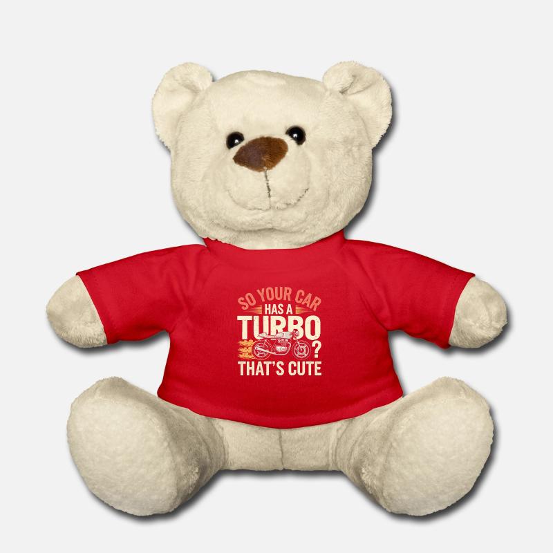 Funny motorcycle saying for racing - Teddy Bear - red