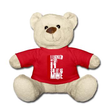 Je l’ai léché pour que ce soit le mien drôle de dire effronté - Nounours - rouge - Devant