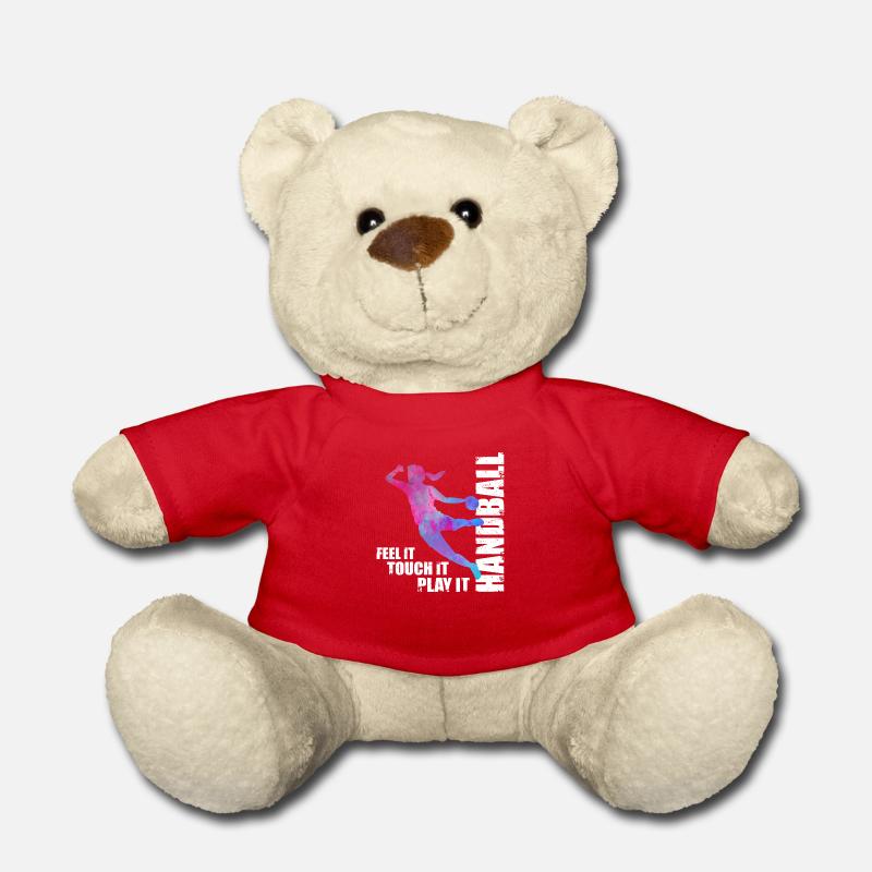 Frauen und Mädchen Handball Geschenkidee - Teddy - Rot