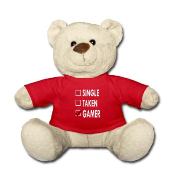 SINGLE GAMER - Nounours - rouge - Devant