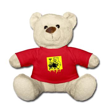 Schwein Grillen Bier - Teddy - Rot - Vorne