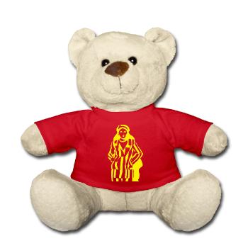 Gelb-Schwarze Frau - Teddy - Rot - Vorne