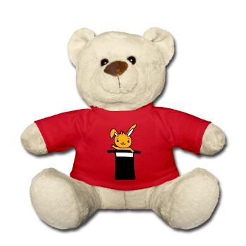 Lapin Sorcier Chapeau Haut de Forme Enfant Bébé Sorcier Mignon - Nounours - rouge - Devant