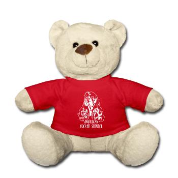 Adoré par un chien cocker américain Wilsigns - Nounours - rouge - Devant