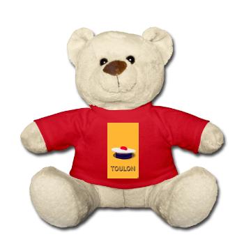 Béret de marin - Nounours - rouge - Devant