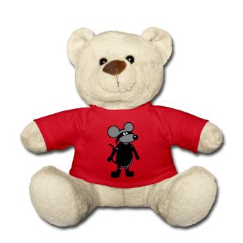 Mouse Evil Robber Ninja Raid Thief Burglar - Teddy Bear - red - Front