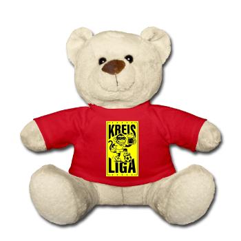 Kreisliga Fussball Affe - Teddy - Rot - Vorne