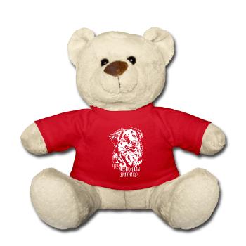 Loved by an Australian Shepherd Dog Wilsigns - Teddy Bear - red - Front
