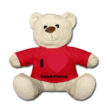 Ich liebe Saint Pierre - Teddy - Rot - Vorne