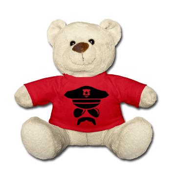 Cop - policeman - Teddy Bear - red - Front