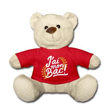 J'ai mon bac - Nounours - rouge - Devant