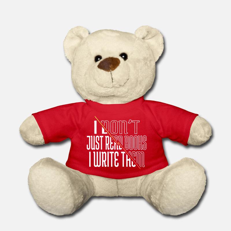 School Blog Bicycle Novel Awesome Birthday Present - Teddy Bear - red