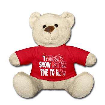 i love books birthday present idea art animal love - Teddy - Rot - Vorne