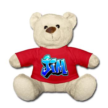 GRAFFITI NAME JIM - Nounours - rouge - Devant