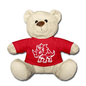 dinosaurier Triceratops - Teddy - Rot - Vorne