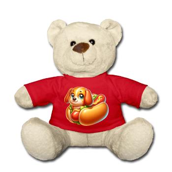 Hot Dog Hund - Teddy - Rot - Vorne