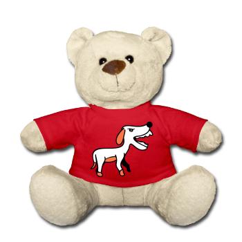 Dog, Furious, Biting, , Aggressive, Attack - Teddy Bear - red - Front