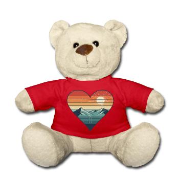 Reisen Retro Vintage Valentinstag - Teddy - Rot - Vorne