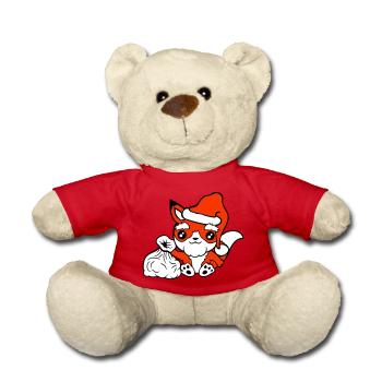 Fuchs Rotfuchs Weihnachtsmann Weihnachten Geschenk - Teddy - Rot - Vorne