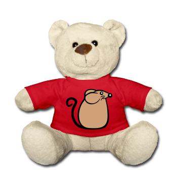 Maus Mäuschen Süße Kleine Ratte Nager Freundlich - Teddy - Rot - Vorne