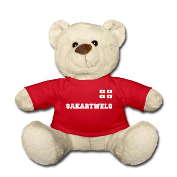 Georgia Jersey Look – SAKARTVELO with Flag Flag - Teddy Bear - red - Front