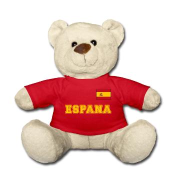 Spanien Trikot Look – ESPANA mit Flagge Fahne - Teddy - Rot - Vorne
