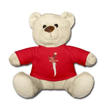 Messer der Rosen - Teddy - Rot - Vorne