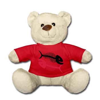 Sourire Fish Bones - Nounours - rouge - Devant