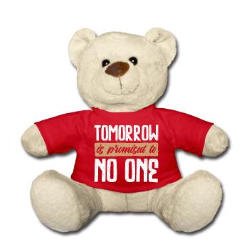 Demain n’est promis à personne - Thoughtful Design - Nounours - rouge - Devant
