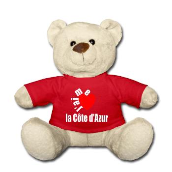 J'aime la Côte d'Azur (Ich liebe die Côte d'Azur) - Teddy - Rot - Vorne