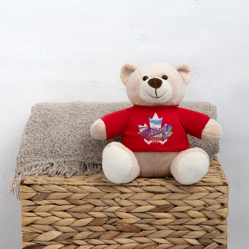 Calgary, Alberta Canada Maple Leaf Teddy Bear