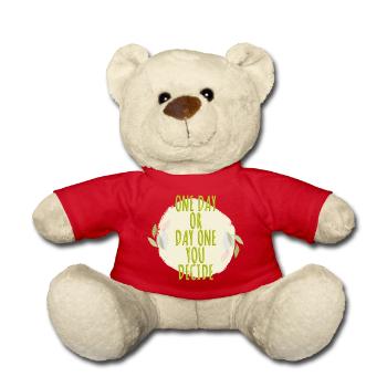 Sensibilisation du premier jour ou d’un jour - Nounours - rouge - Devant